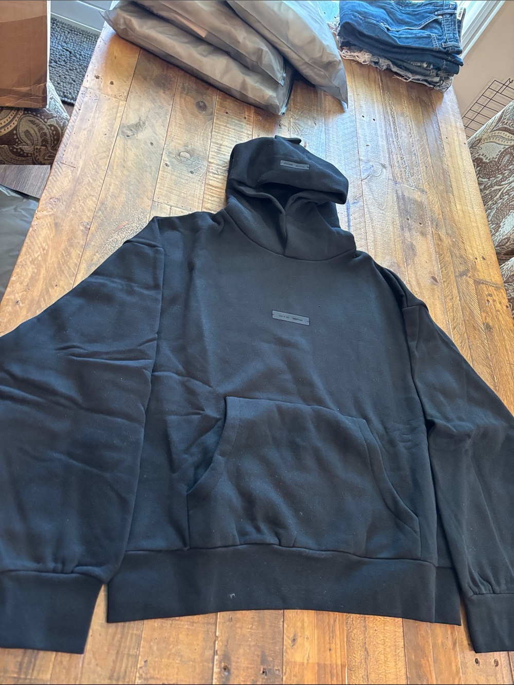 Fear of God Black Hooded Sweatshirt
